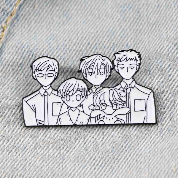 Broches Broches Ouran High School Host Club Émail Pin Anime Pins Cadeau Manga Porte-documents Badges sur Sac à Dos Broche pour Vêtements Broches HKD230807