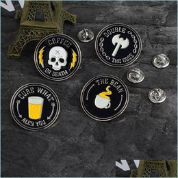 Pins broches persoonlijkheid emailbroche pin creatief koffie beker bierfles ontwerp broches schattige badge kleding accessoires gholholena dhng9