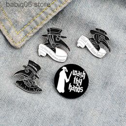 Pins Broches Gepersonaliseerde en creatieve legering broche kraai mond emaille kraag gebakken verf broche pin badge T230605