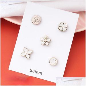 Pinnen broches pinnen broches 1set veilige hijab metalen parel magneet knoppen kristal magne sjaal shirt kraag pin mode sieraden geschenken f dhsnx