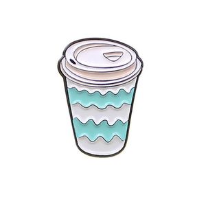 Broches Broches Broches Broches Tasse À Café Boisson Broche Personnalisée Motif Épinglette Dot Moiré Mer Vague Couleur Creative Badge Bijoux Fr Dhh0S