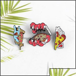 Pines Broches Broches Broches Esmalte Broche Pin Pizza Zombie Party Camisa de mano Bolsa de solapa Insignia Joyería 1464 E3 Entrega de gota 2021 Dhsell Dhixy