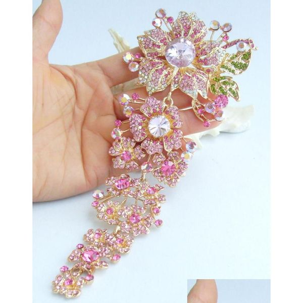 Broches Broches Broches Broches Magnifique 7.28 Rose Pendentif En Cristal Autrichien Orc Fleur Broche Ee04704C4 Drop Livraison Bijoux Dhspf