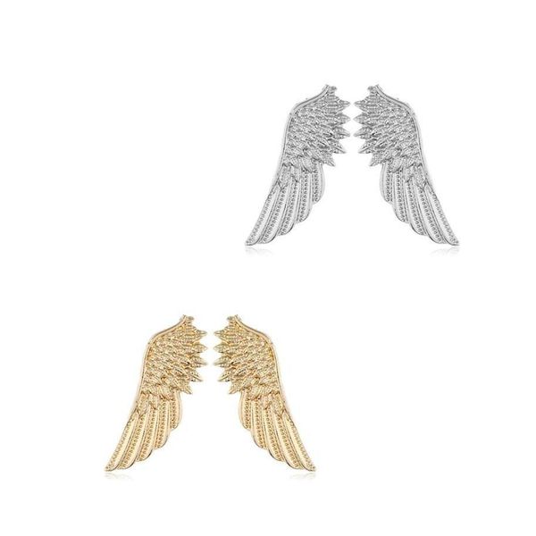 Alfileres Broches Alfileres Broches Retro Alas de ángel Insignia para hombre Broche Pin Serpiente Medalla de solapa Mujer Camisa Collar Accesorios de ropa Drop de Dhhxp