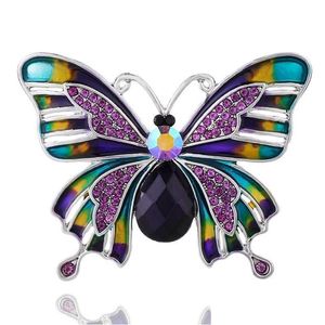 Broches Broches Broches Broches En Gros De Luxe Femmes Animal Papillon Costume Décoration Robe Manteau Accessoires Bijoux De Mode Colorf D Dhzw8