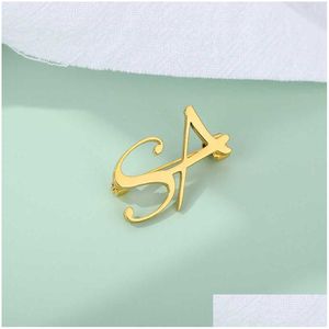 Pins Broches Pins Aangepaste Elke Naam Broche Gepersonaliseerde Beginletters Handgemaakte Sieraden Bruiloft Bruidsmeisje Geschenken Voor Vrouwen Mannen Dhnoj