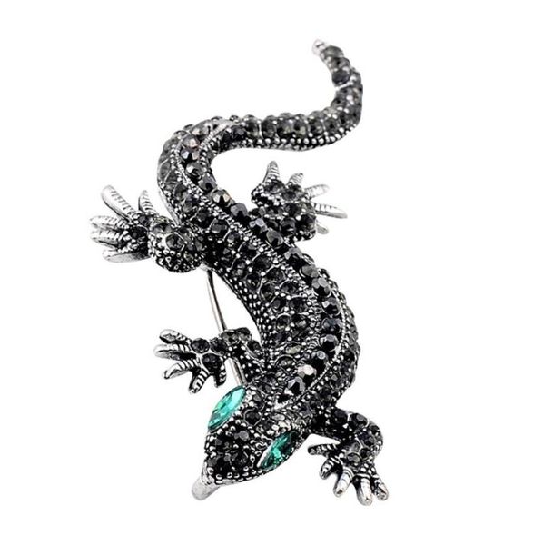 Pins Broches Pins Broche Lizard para Women039s Camisa Lindos Regalos de Plata Joya de moda Pon de metal Juego de esmalte Gecko W5727047