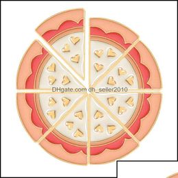 Pins broches pins stuk pizza heerlijke witte liefde persoonlijkheid creatief badge ornament speciale email cartoon rapel denim 1133 dh84q