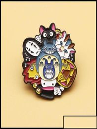 Broches broches pinceau bijoux mignon collection de personnage émail épingle mâle sans visage mon voisin totoro mix badge enfant broche lo3393946