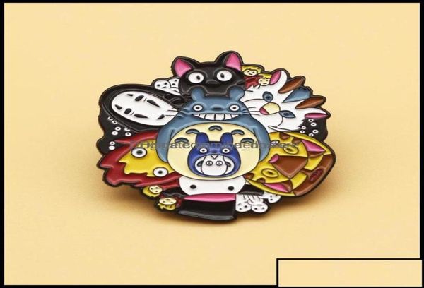 Pins broches Pinsbrooches Jewelry Linda colección de personajes Enamelo Macho sin rostro Mi vecino Totoro Mix Insignia Broche LO4118557