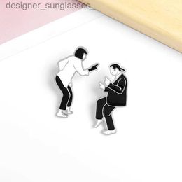 Pins Broches Pulp Fiction Films TV Emaille Pins Disco Impromptu Swing Dance Broches Badges Mode Lel Pin Sieraden Cadeaus voor vriendenL231117