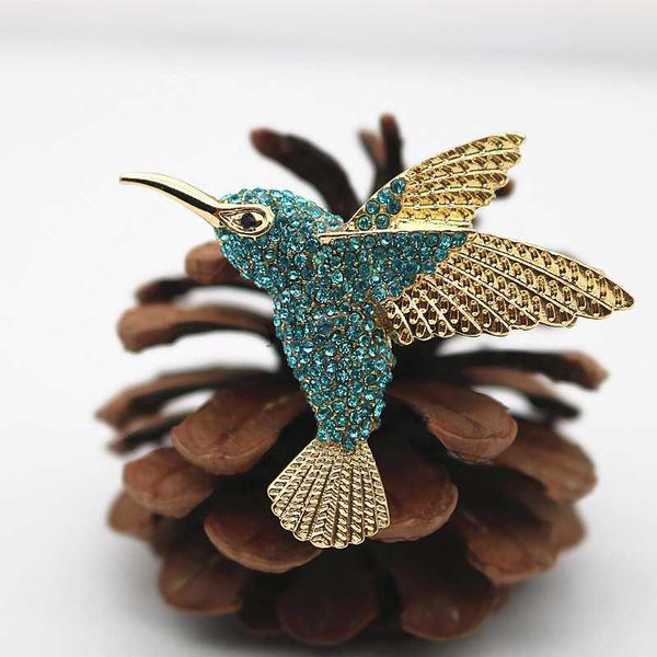 Broches Broches Rétro Mignon Colibri Broche Femme Corsage Manteau Broche Broche Bijoux pour Femmes Accessoires De Fête De Mariage HKD230807