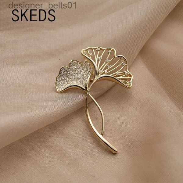 Alfileres Broches Retro Elegante Broches De Hojas De Ginkgo Para Mujer Broches De Flores Para Fiesta De Bodas Pin Bisutería De Moda Broche Mujer Bijoux De LuxeL231120