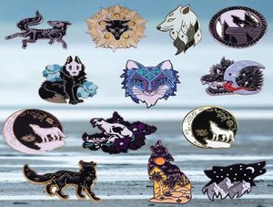 Pins Broches Skull Wolf Enamel Pin Okami Dark Romance Broche Animal Wild Life Badge Demon Art Jewelry4738534