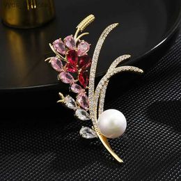 Broches broches SUYU couleur cubique zircone blé oreille broche mode grenade carthame Bouquet Corset avec broche L240323