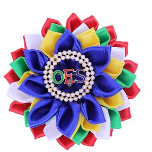 Pines Broches Capas de calidad superior Cinta Ramillete Flor Letra OES Broche Matrona Orden Estrella del Este Pin para mujeres 230908