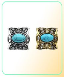 Broches broches Vintage bleu pierre naturelle écharpe boucle Tube creux strass châle Clips épingles en soie bohême pour les femmes bijoux 8965850