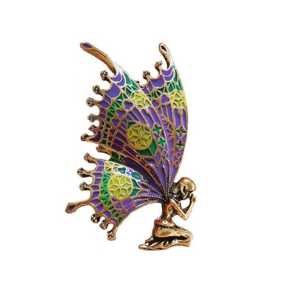 Broches Broches Vintage papillon ailes fée broche émail femmes broche ange designer bijoux cadeau G220523