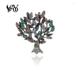 Pinnen broches vintage boom strass Regestone voor vrouwen kleden sjaalbroche sieraden groothandelepins kirk22
