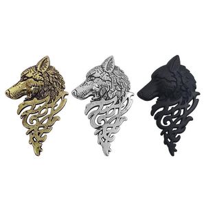 Pins Broches Vintage Wolf Head Broche Sieraden Upscale Unisex Voor Vrouwen Mannen Dier Pak Kraag Pin Gesp Collectie Broche Drop Del Dhs6A