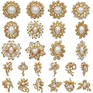 Broches Broches WEIMANJINGDIAN Vente en gros imitation perle cristal broches épaisses pour bouquets de mariage bricolage ou décorations d'invitation G230529