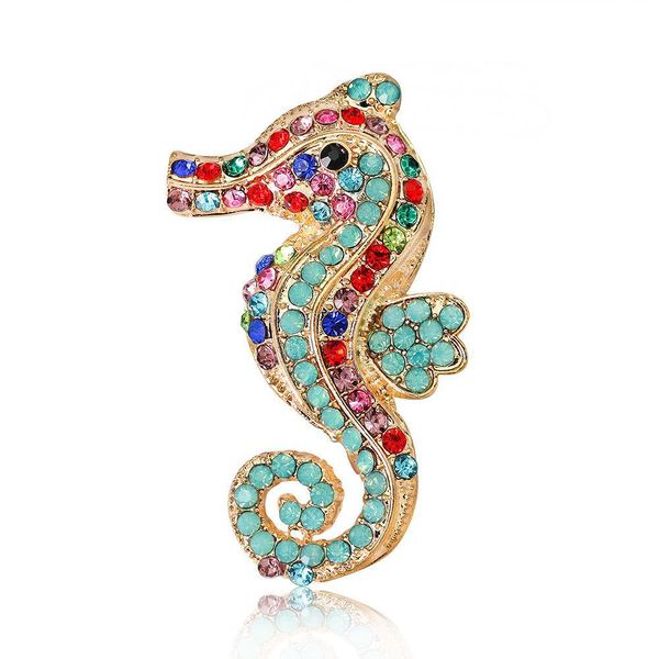 Broches Broches En Gros Animal Broche Strass Perle Hippocampe Broches Pour Femmes Filles De Noce Drop De Dhbik