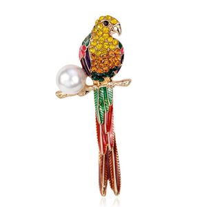 Broches Broches En Gros Grand Oiseau Hiboux Cristal Émail Antiquités Bouquet Perroquet Broche Épingle Écharpe Clips Bijoux Drop Dhtxd