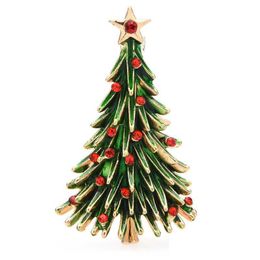 Pines Broches Wi Bebé Mujer Esmalte Navidad Uni Rhinestone Árbol Año Nuevo Broche Regalo de joyería G230529 Entrega de gotas Otlib