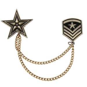 Pins, Broches Femmes Hommes Vintage Charme Militaire Uniforme Médaille Badges Pentagramme Broche Bijoux Cadeau