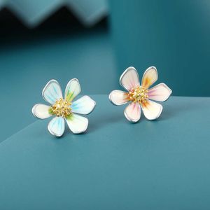 Broches Broches Femmes simple cristal fleur luxe argent zircon alliage émail plante broche goupille de sécurité G230529