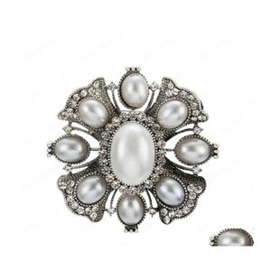 Broches broches femmes blanches simation de perles broche noire grand col de colle de mode baroque manteau bijoux bijoux gouttes de gouttes de cadeaux dhmoi