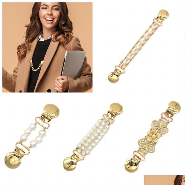 Épingles, broches Clips de robe pour femmes Cinch Cinch Vintage Châle Cardigan Girls Shirt Cincher Clip Clip Drop Livrot Bijoux Dhrxh