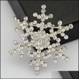 Pins broches dames winter sneeuwvlok heldere broche pin groothandel drop levering 2021 sieraden newdhbest dh3l1