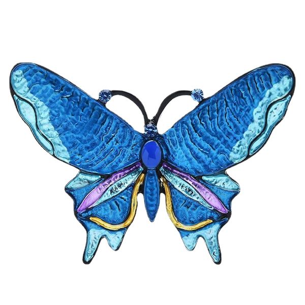 Épingles, Broches Wulibaby Grand Papillon En Émail Femmes 4 Couleurs Insectes Mariages Casual Broche Pins Cadeaux
