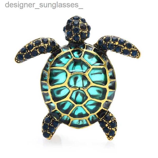 Broches Wuli para bebé, broches de tortuga esmaltados para mujeres y hombres, broche informal de fiesta de animales de 3 colores, Pin GiftsL231117