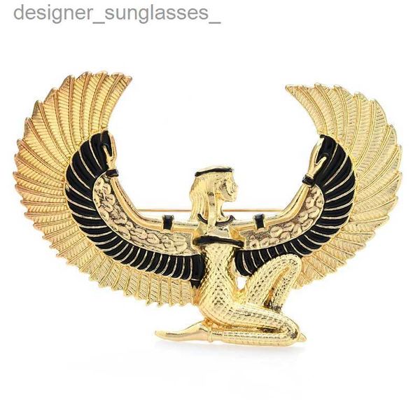 Épingles Broches Wulli bébé Grande Egypte Fée Broches Pour Femmes Émail Volant La Figure Décontracté Fête Broche CadeauxL231117