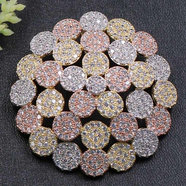 Alfileres, broches Zlxgirl Cobre para joyería nupcial Sombreros Accesorio Perfecto Cubic Zircon Hijab Pins