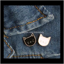 Alfileres joyería dibujos animados lindo gato Animal esmalte broche Pin insignia joyería decorativa estilo broches para mujeres regalo T353 Drop Delivery Xs4Om