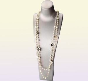 Pinnen luxe sieraden hoogwaardige vrouwen lange hangers gelaagde parels ketting kraag bloemenfeest 4234952