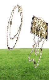 Pins Joyas de lujo Mimiyagu Collar de perla simulada Long para mujeres Collar colgante de doble capa Party50758164082730