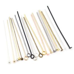 Pins Naalden 200 stks/partij 50Mm Platte Kop/Bal Hoofd/Oog Hoofdspelden Metalen Nietstiften Voor Sieraden bevindingen Maken Diy Supplies Dro Dhgarden Otwh4