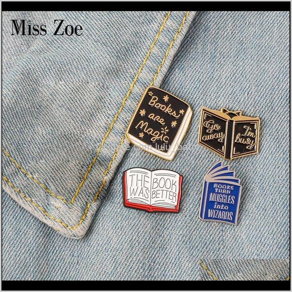 Pins Leer más libros Esmalte Lectura Magia Libro Insignia Broche de solapa Denim Jeans Camisa Bolsa Broches Joyería de dibujos animados Regalo para niños Jmnxk