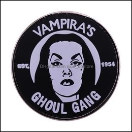 Pinsbrooches Bijoux Vampiras Gho Gang ￉mail Brooch Punk Horror Gothic Badge Halloween Spooky Decor Drop Livrot 20 Dhjof