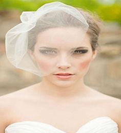 Pinterest populaire voiles courts couvrant formelle visage Mini voiles pas cher mariée mariage voile dentelle 2015 nouveau Design5612428