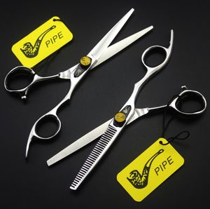 Leider Merk 6.0 Inch Barber Hair Cutting Scissors 440C roestvrijstalen 62HRC Professional Scissors