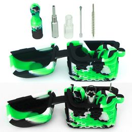 Pipe Kit Bag Siliconen rookpot Container dab rig tools Glazen pijpen Set met water Kom voor Tabak Tool Accessoires