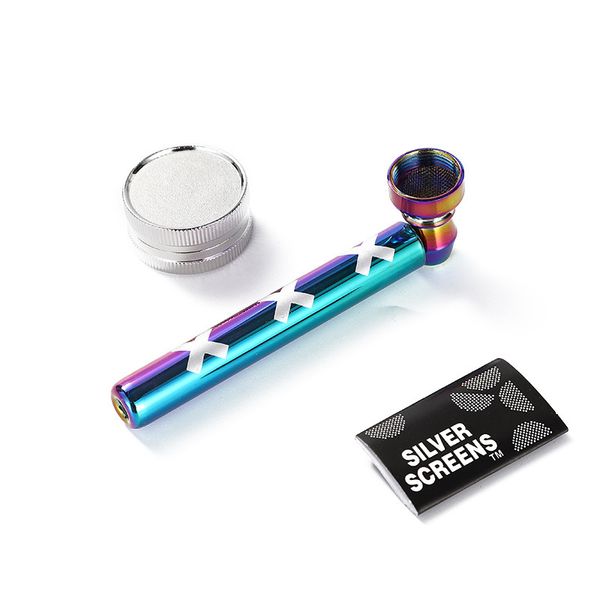 ensemble de tuyaux accessoire de fumer cigarette jetable shisha vape stylo verre électroplaqué meulage seau de fumée kit de fumée bong