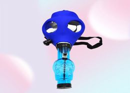 Pipa de humo accesorio para fumar tienda Nueva máscara de gas Pipas Bongs Shisha Hookah Pipa de agua FDA cráneo Acrílico Bong Silicona s7470277