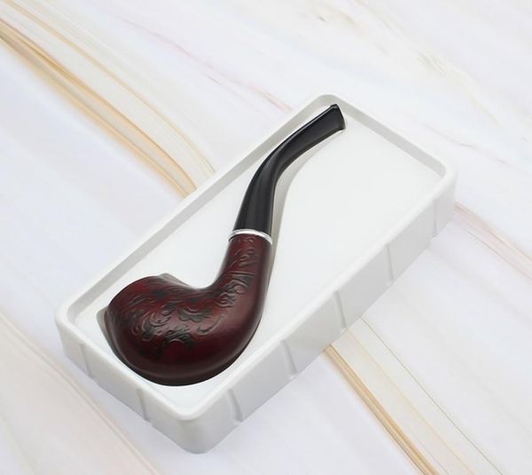 Pipe à fumer motif rouge 62G, fines pipes en bois sculpté, en bois massif, lavable, pour tabac, 9550234