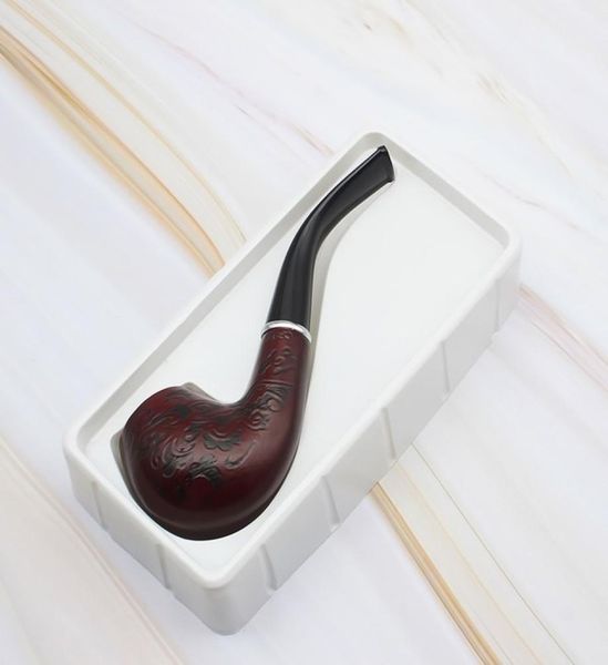 Pipe à fumer motif rouge 62G, fines pipes en bois sculpté, en bois massif, lavable, 1993558